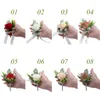 Brooches 13cm 6cm Rose Corsage Bridal Groom Wedding Boutonniere Flower Party Prom Meeting Lapel Brooch Pins Gift