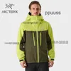 Designer Activewear Arcterys Jacket Outdoor Clothing Mens Series ALPHA JACKET GORE-TEX Men's Charge Coat TATSU_ SPRINT_ Green_ Racing Green WN-L3X2