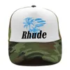 2023ss Ball Caps Rhude Fashion Brand Printed American Truck Hat Spring and Summer Couples Versatile Sun Visor Leisure Sports Baseball Cap 1e4p