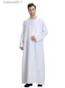 Robes pour hommes 2023 nouveau loisirs Style ethnique Simple Long hommes taille ample couleur unie polyvalent personnalisé sans col chemise Robe L231130