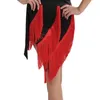 Scene Wear Fashion Tassel Latin Dance Kirt Vuxen Kvinna Rumba Samba Tango Ballroom Dress Ladies Modern Dancewear