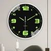 Wanduhren 20,3 cm, kurze leuchtende Uhr, modernes Design, hängend, leise, Wohnkultur, Wohnzimmer, Dekorationsartikel, Reloj Pared Wanduhr