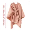 Scarves Colombia Poncho Shawl For Women Crochet Jumpers Sweater Knit Kimono Shoulder Wrap Winter Autumn Warm Scarf