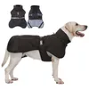 Hundebekleidung Reflektierende Hundemäntel für kaltes Wetter, verstellbarer Wintermantel mit hohem Kragen, Outdoor-Hunde-Regenjacke, Bekleidung, Kleidung mit Schnalle 231129