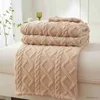 Dekens Inbakeren Nieuwe Winterdeken Thuis Warme Sherpa Zachte Bankhoes Gooi Pasgeboren Wrap Kindersprei Reizen Textiel Fleece Dikke Warme Deken R231130