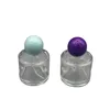 Botella de perfume de cristal de 50ML, botella de perfume cilíndrica de alta calidad, tapa redonda, botellas de spray cosmético