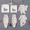 Family Matching Outfits PatPat Christmas Reindeer Letter Print Long sleeve Naia Pajamas Sets Flame Resistant Soft and Comfortable 231129