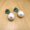 Dangle Earrings Natural Tear Fresh Water Pearl Women's Crystal Charm 925 Sterling Silver Eardrop Jewelry Trendy For Women