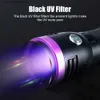 Torches 60W/80W/120W High Power UV Flashlight 3/4/6-CORE 365nm Type-C Rechargeable Black Mirror Purple Light Wood's UV Detection Lantern Q231130