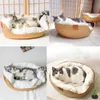 kennels pens YOKEE Pet Cat Mat Dog Bed Sofa Handmade Bamboo Weaving Four Season Cozy Nest Baskets Waterproof Removable Cushion Sleeping House 231124