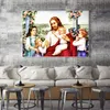 Stygn Jesus med barn stilikoner religiösa 5d diy diamant målning kit cross stitch specialformade stenar diamant broderi nya