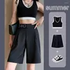 Women's Shorts Shorts Women's Cycling Summer High Taille Black Suit oversized Casual Basic Short Pants Koreaanse mode Cicheng