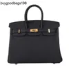 Designers Handbags Women Bags All Hand Sewn Bag 25 30 35cm Original Togo Calfskin Litchi Pattern Handbag Black Gold Large Capacity GY7S