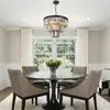 Chandeliers 8 Light Modern Crystal Luxury Smoke Black Dining Room Fixture 3-Tier Round EntrywayRoom Height E12