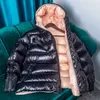 Parkas de plumón para mujer M Meng Family Down Coat para mujer 2023 Nuevo abrigo de invierno corto y grueso con plumón de ganso blanco y cremallera oblicua