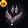 New Bridal Crowns Accessories Tiaras Hair Necklace Earrings Accessories Wedding Jewelry Sets Cheap Price Fashion Style Bride DRO329
