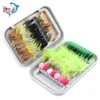 80pcs dry fly fishing lure set with box artificial trout carp bass Butterfly Insect bait freshwater saltwater flyfishing lures322h