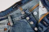 Men's Jeans Purple Wash Pants Streetwear High Waist Blue Slim Paint Graffiti Pattern Damaged Hole Stretch Ripped Denim