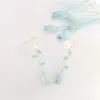 Dangle Oorbellen Elegante Kwastje Blauwe Bel Bloemen Drop Voor Vrouwen Zwaluw Vlinder Shell Parel Hangers Oorclip Bruiloft Sieraden