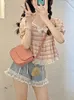 Damesshorts Sweet Lolita Denim Vintage Elegant Schattige dames Kant Patchwork Boog Hoge taille Korte broek Ruches Wijde pijpen