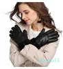 Ganze – warme Winter-Damen-Lederhandschuhe, echte Wollhandschuhe für Damen