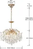 Chandeliers Crystal Chandelier Raindrop Crystals Light Modern Pendant Lighting E12 Base 6-Lights Shine Gold Finish