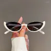 Güneş gözlükleri yarım çerçeve kedi gözü kadın marka tasarımcısı moda güneş gözlükleri erkeklerin açık hava hip-hop gözlük UV400