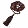 Chains Natural Stone Agate Beaded Buddha Head Pendant Necklace Handmade Tassels European And American Fashion Trend Sweater