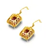 Dangle Earrings Vintage Garnet Hook Silver 925 Gold Plated Anniversary Banquet Gift For Women 2023 Luxury Jewelry