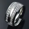 Su anillo de compromiso de boda con banda de anillo sólido de acero inoxidable para hombre tamaño de 8 9 10 11 12 13 14 15296N