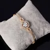 Fashion Femmes Simple Crystal Rose Gold Bracelet Bracelets Bracelets Diamond Bangles Bijoux Hand Girls Cadeaux