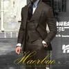 Men's Suits Blazers Black Men Suit Business Office Jacket Pants Vest Three-Piece Set Slim Fit Outfit Wedding Tuxedo for Custom ClothesL231130