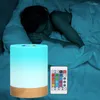 Nachtlichten LED Kleurrijk licht USB Oplaadbare Touch Slaapkamer Bedder Lamp Dimpelbare tafel Camping Desk met afstandsbediening