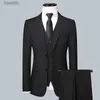 Men's Suits Blazers 2023High-quality solid color (suit + vest + trousers) Men's business formal suit 3/2 business suit bridegroom and best manL231130