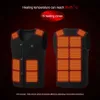 Men's Vests 16 Heating Zones Heated Vest for Men Fleece Jacket USB Power Adjustable Temperature Winter Warm Vest for Outdoor Hiking Camping 231127