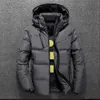 Men's Jackets Winter Warm Men Jacket Coat Casual Autumn Stand Collar Puffer Thick Hat White Duck Parka Men's Winter Down Jacket With Hood L231130