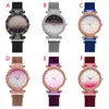 Montres-bracelets de haute qualité horloge YOLAKO Quartz en acier inoxydable bande femmes aimant boucle dégradé couleur montre-bracelet cadeau livraison directe # 9