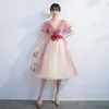 Party Dresses Starry Sky Dresses 2023 Summer Host Student Small Red Bridmaid Toast Evening Dresses