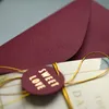 Cartes de vœux 50pcs 2023 vin européen rouge simple mode invitation de mariage impression personnalisée personnalisée