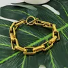 CHOKER HIP HOP ROCK Street Trend Cuba Толстая цепь из нержавеющей стали OT Bugle Bracelet Bracelet Женские ювелирные украшения набор готики