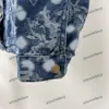 Xinxinbuy Men Designer Coat Denim Jacket Tie Dye Leather Label 1854 Camouflage長袖女性ブラックカーキグレーS-XL