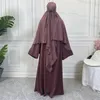 Ubranie etniczne Dubai Turkish Turban Solid muzułmańskie kobiety Khimar Wrap Malaysia Szaliki Szaliki marokańskie hidżabs eid modlitwa odzież islamska