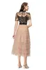 Women's Runway Dresses O Neck Short Sleeves Embroidery Lace Boide Patchwork Fashion Designer Vestidos