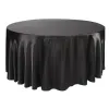275cm Round Satin Tablecloth Table Cover for Wedding Party Table Cloth Restaurant Banquet Decorations ZZ