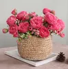 Sztuczna róża Rose Rose Rose Rose Rose Rose Artificial Flower Wedding Bride Trzyma bukiet Dekoracja pokoju domowego Prawdziwa dotyk sztuczny zniżka na imprezę kwiatową 231130