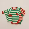 Kleidungssets 8188 Koreanisches Babykleidungsset Herbst und Winter Babymädchen-Hausanzug Baumwolle Weiche Weihnachtskleidung TopPant Zweiteiliges Set 231129