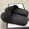 Women Slides Fashion Rubber Slipper White Black Wide Flat Slip On Sandals Summer Beach Thin Bottom Outdoor Flip Flop EU35-46 With Box NO010