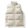 2023 Gilet d'hiver en duvet de coton, isolation épaissie, veste de sport de plein air pour hommes et femmes, gilet de couleur unie à la mode, veste en coton sans manches