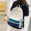 Borse da scuola Hit Color Zaino da donna Borsa per laptop di grande capacità Multifunzione Studente 2023 Borsa da viaggio per esterni in nylon impermeabile