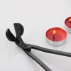 Rostfritt stål Candle Wick Trimmer Oil Lamp Trim Scissor Tijera Tesoura Cutter Snuffer Tool Hook Clipper In Black Dipper Tray Accessory Set Wholesale 1130